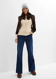 Langermet ribbet topp av 100% bomull, bonprix