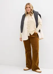 Langermet ribbet topp av 100% bomull, bonprix