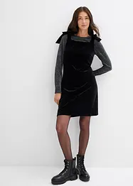 Minikjole i myk fløyel, bonprix