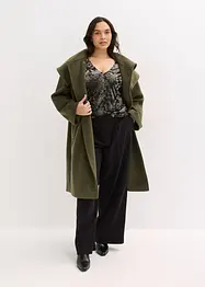 Langermet topp av Dévoré-fløyel, bonprix