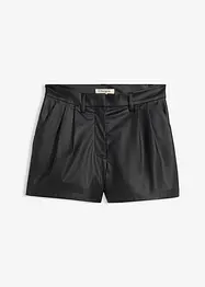Kort shorts i imitert skinn, bonprix