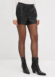 Kort shorts i imitert skinn, bonprix