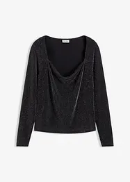 Topp med drapert utringning, bonprix