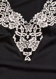 Body uten spiler i myk modal med blonder, bonprix