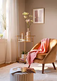 Gardin med resirkulert polyester i lin-look (1-pack), bonprix