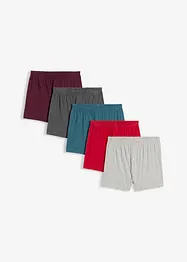 Ledige boksershorts i bomullsjersey (5-pack), bonprix