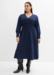 Behagelig kjole i viskosemiks med fine folder, bonprix