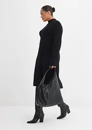 Strikket kjole i viskosemiks og A-fasong, bonprix