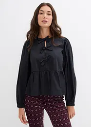 Bluse med sløyfedetaljer, bonprix