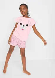 Kort pyjamas i 100% bomull (2-delt sett), bonprix