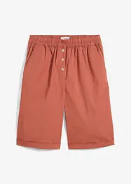 Bermudashorts i papertouch-materiale av bomullsmiks, bonprix