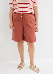 Bermudashorts i papertouch-materiale av bomullsmiks, bonprix