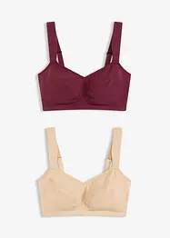 BH uten spiler med økologisk bomull (2-pack), bonprix