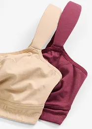 BH uten spiler med økologisk bomull (2-pack), bonprix