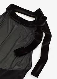 Halterneck-kjole med fløyel, bonprix