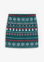 Miniskjørt i bomull- og elastanmiks med koftemønster, bonprix