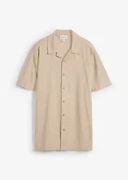 Kortermet skjorte med lin, Loose Fit, bonprix