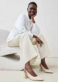 Slingback-pumps i skinn, bonprix