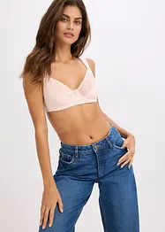 Spile-BH med økologisk bomull og blonder (2-pack), bonprix