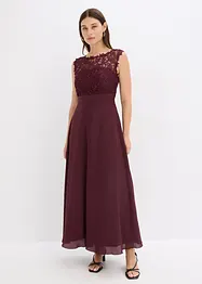 Maxikjole med blonder, bonprix