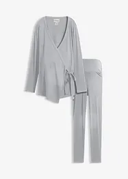 Sett med mamma-omslagstopp og behagelig leggings (2-delt sett), bonprix