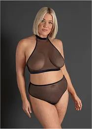Halterneck-bralette + stringtruse med høy midje (2-delt sett), bonprix