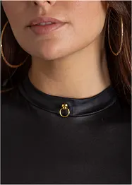 Stringbody ouvert i wetlook, bonprix