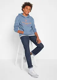 Regular Fit-slip on-bukse i 100% bomull, Straight (3-pk), bonprix