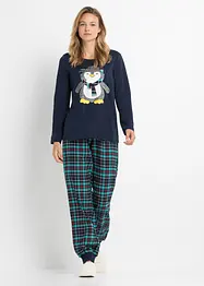 Pyjamas med flanellbukse, bonprix