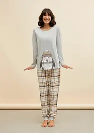 Pyjamas med flanellbukse, bonprix