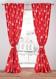 Gardin med stjernemønster inkl. gardinholder (1-pack), bonprix