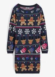 Kort strikket julekjole med pepperkaker, bonprix