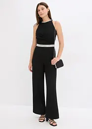 Jumpsuit i strukturert krepp, bonprix