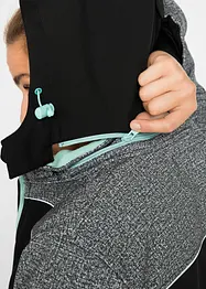 Softshelljakke med refleksdetaljer, vannavvisende, bonprix