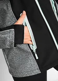 Softshelljakke med refleksdetaljer, vannavvisende, bonprix