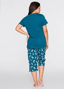 Capri pyjamas med korte ermer, bonprix