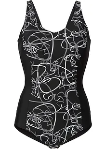 Shape-badedrakt med V-hals, lett formende, bonprix