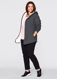 Sweatjakke med fleece, bonprix