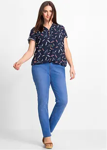 Kortermet bluse med print, bonprix