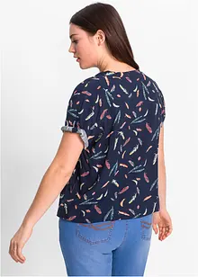 Kortermet bluse med print, bonprix