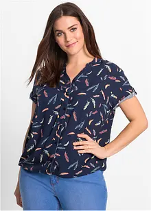 Kortermet bluse med print, bonprix