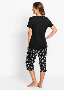 Capri-pyjamas med korte ermer, bonprix