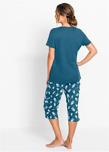 Capri-pyjamas med korte ermer, bonprix