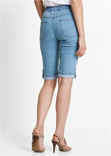 Jeans-bermuda med elastisk linning, bonprix