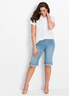 Jeans-bermuda med elastisk linning, bonprix