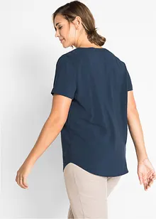 Bluse i viskose, kort arm, bonprix