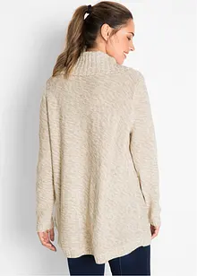 Lang poncho-genser, lange ermer, bonprix