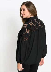 Bluse med krage, bonprix