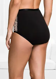 Truse med høy midje og økologisk bomull (4-pack), bonprix