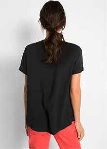 Bluse i viskose, kort arm, bonprix